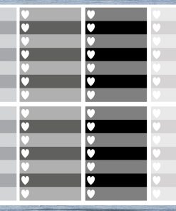 Full Box Planner Stickers, Ombre Full Box Planner Stickers, Planner Stickers, Ombre Heart Stickers, Personal Planner Stickers 026