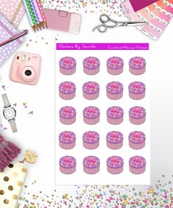 Gift Box Round Stickers, Planner Stickers, Journal Stickers, Functional Planner Stickers, Stationary Stickers