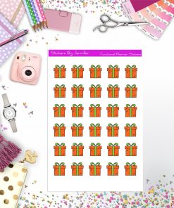 Gift Box Stickers, Planner Stickers, Journal Stickers, Functional Planner Stickers, Stationary Stickers