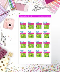 Gift Box Stickers, Planner Stickers, Journal Stickers, Functional Planner Stickers, Stationary Stickers