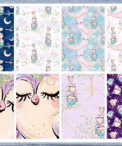 Glitter Gold Owls Full Box Planner Stickers, Big Happy Planner, Erin Condren, Classic Happy Planner