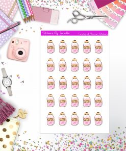Glitter jar Stickers, Planner Stickers, Journal Stickers, Functional Planner Stickers, Stationary Stickers