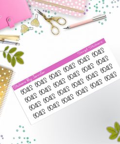 Goals Script Stickers, Typography Stickers, Planner Stickers, Journal Stickers, Functional Planner Stickers, Stationary Stickers