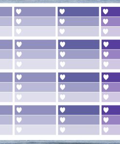 Half Box Planner Stickers, Ombre Full Box Planner Stickers, Planner Stickers, Ombre Heart Stickers, Personal Planner Stickers 001