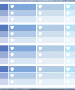 Half Box Planner Stickers, Ombre Full Box Planner Stickers, Planner Stickers, Ombre Heart Stickers, Personal Planner Stickers 004