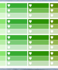 Half Box Planner Stickers, Ombre Half Box Planner Stickers, Planner Stickers, Ombre Heart Stickers, Personal Planner Stickers 009