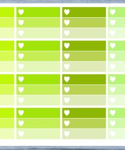 Half Box Planner Stickers, Ombre Half Box Planner Stickers, Planner Stickers, Ombre Heart Stickers, Personal Planner Stickers 010