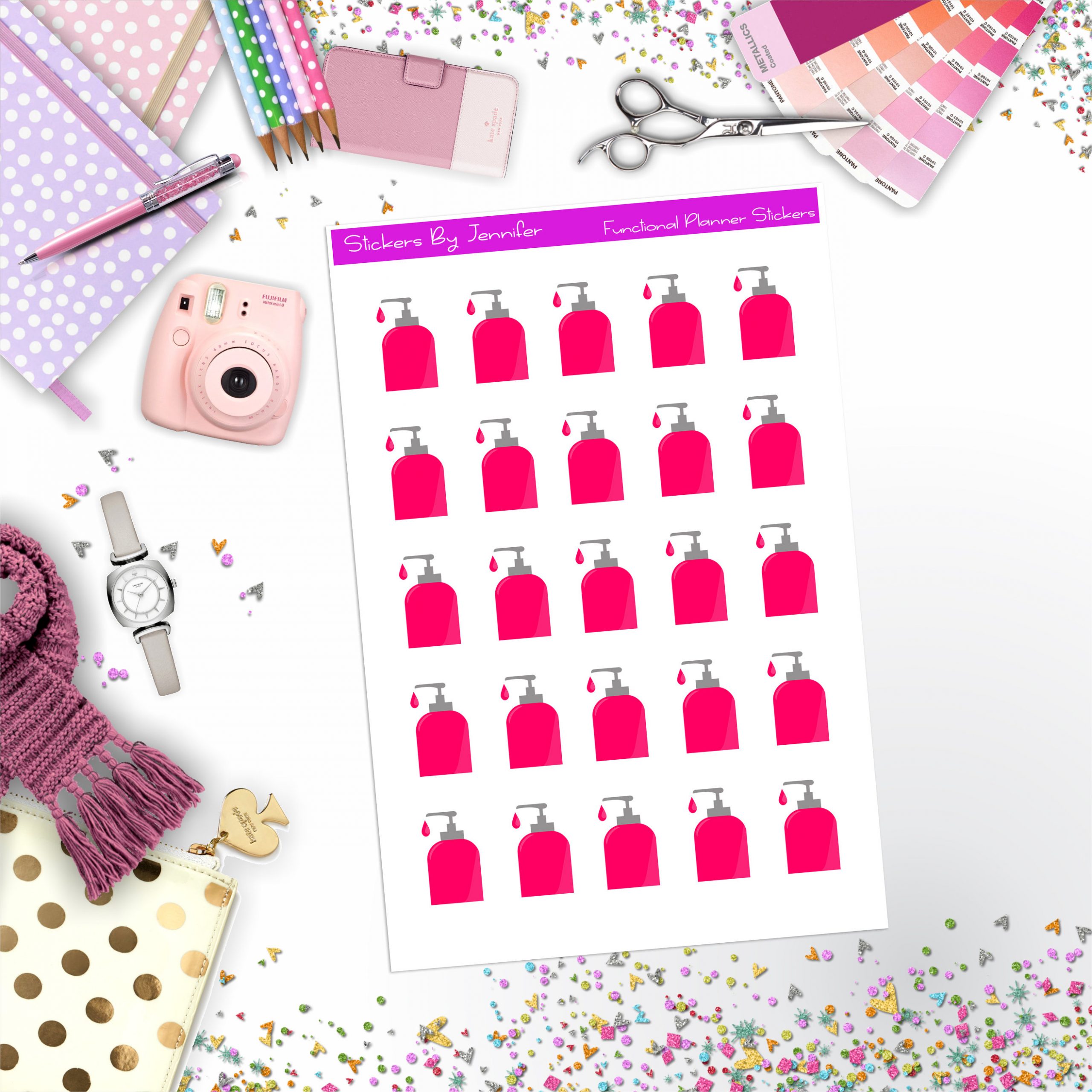 Hand soap Stickers, Planner Stickers, Journal Stickers, Functional Planner Stickers, Stationary Stickers