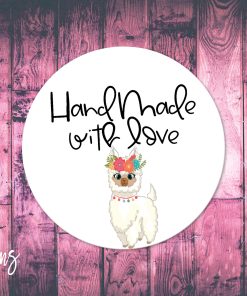 Handmade With Love, Small Business Stickers, Circle Stickers, Stationary Stickers, Functional Planner Stickers, Envelope Stickers