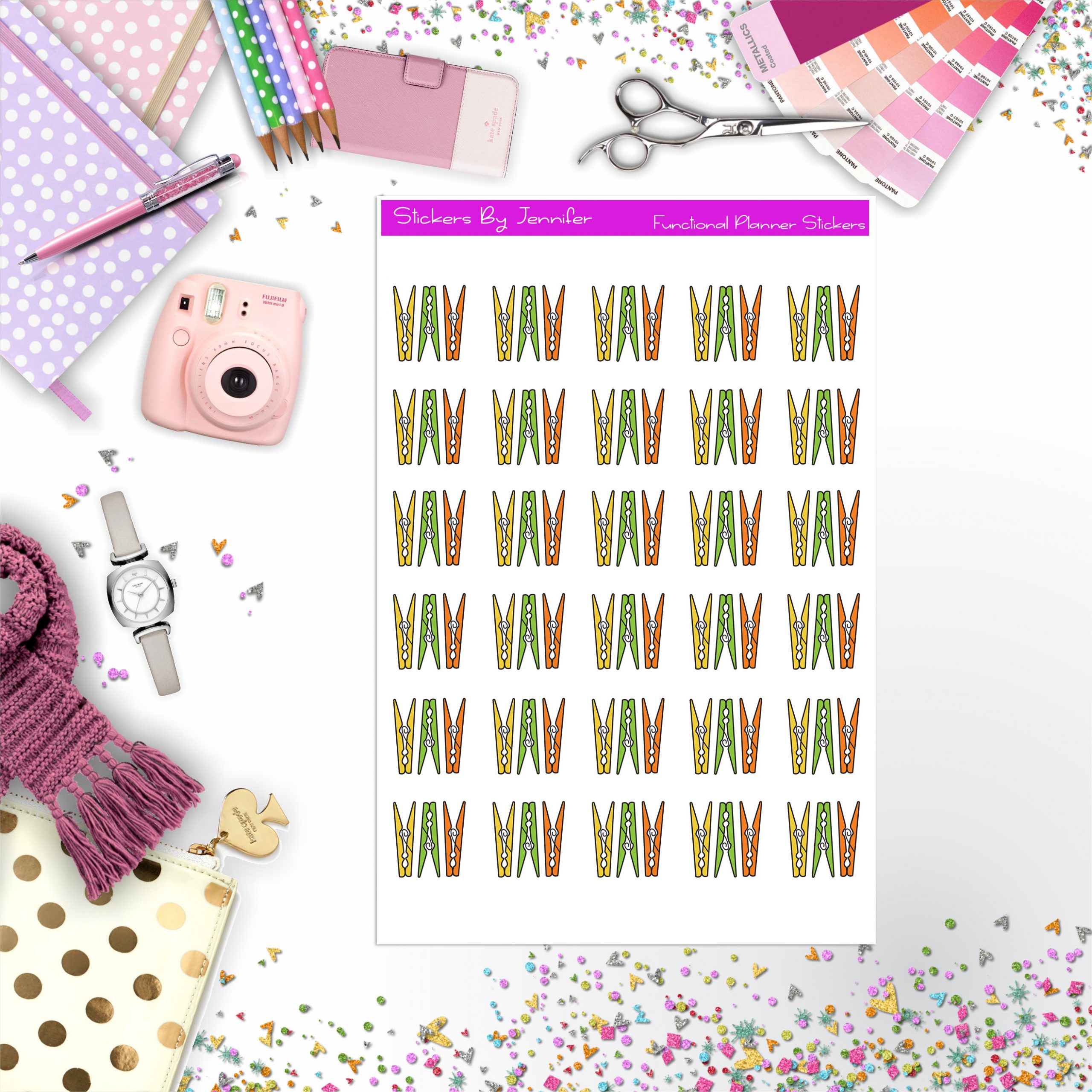 Hanger Stickers, Planner Stickers, Journal Stickers, Functional Planner Stickers, Stationary Stickers