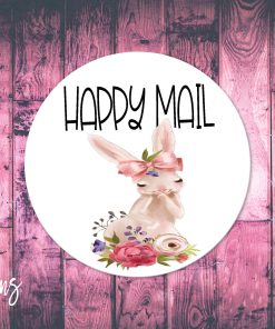 Happy Mail, Small Business Stickers, Circle Stickers, Stationary Stickers, Functional Planner Stickers, Envelope Stickers