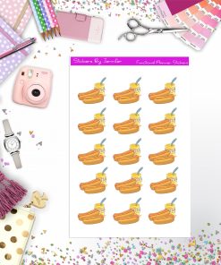 Hot Dogs And Mustard Stickers, Planner Stickers, Journal Stickers, Functional Planner Stickers, Stationary Stickers