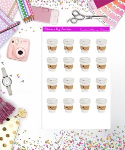 Hot Latte Stickers, Planner Stickers, Journal Stickers, Functional Planner Stickers, Stationary Stickers