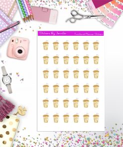 Iced Coffee Stickers, Planner Stickers, Journal Stickers, Functional Planner Stickers, Stationary Stickers