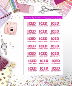 Iced Latte Stickers, Planner Stickers, Journal Stickers, Functional Planner Stickers, Stationary Stickers