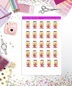 Iced Tea  Stickers, Planner Stickers, Journal Stickers, Functional Planner Stickers, Stationary Stickers
