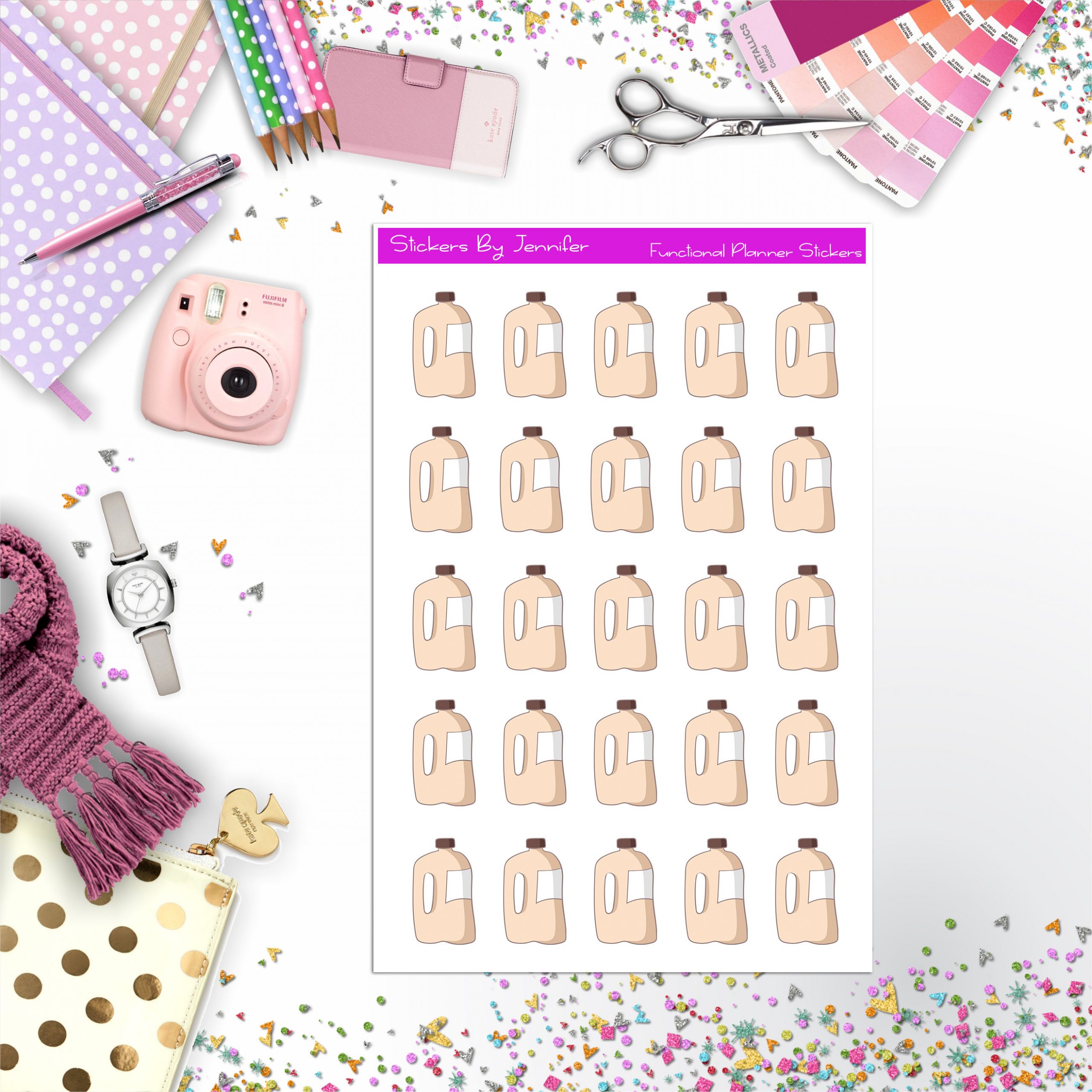 Juice Jug Stickers, Planner Stickers, Journal Stickers, Functional Planner Stickers, Stationary Stickers