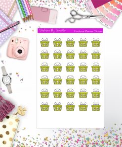 Laundry Basket Stickers, Planner Stickers, Journal Stickers, Functional Planner Stickers, Stationary Stickers