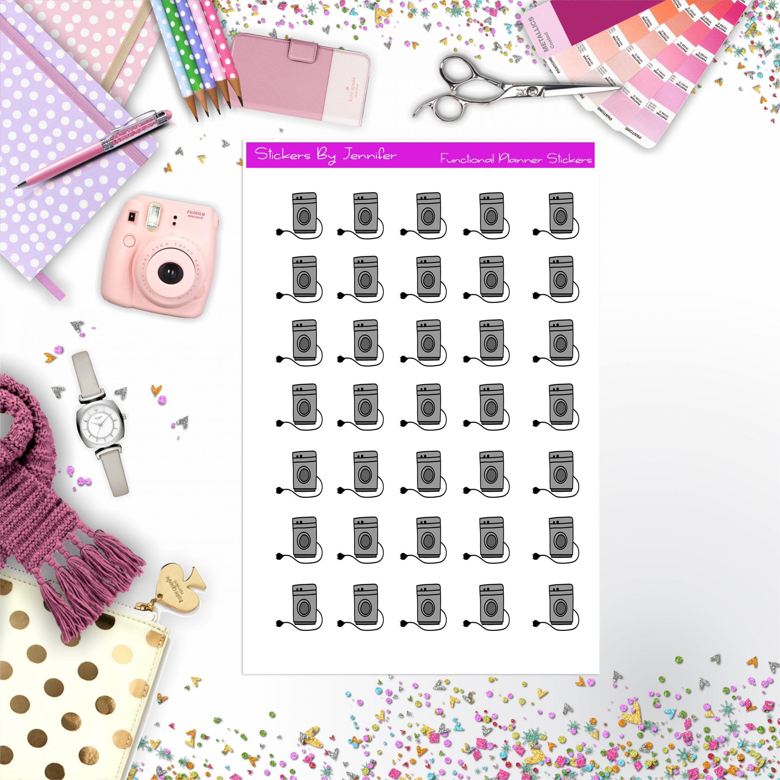 Laundry Stickers, Planner Stickers, Journal Stickers, Functional Planner Stickers, Stationary Stickers