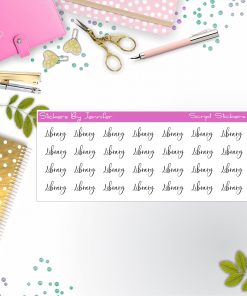Library Script Stickers, Typography Stickers, Planner Stickers, Journal Stickers, Functional Planner Stickers, Stationary Stickers