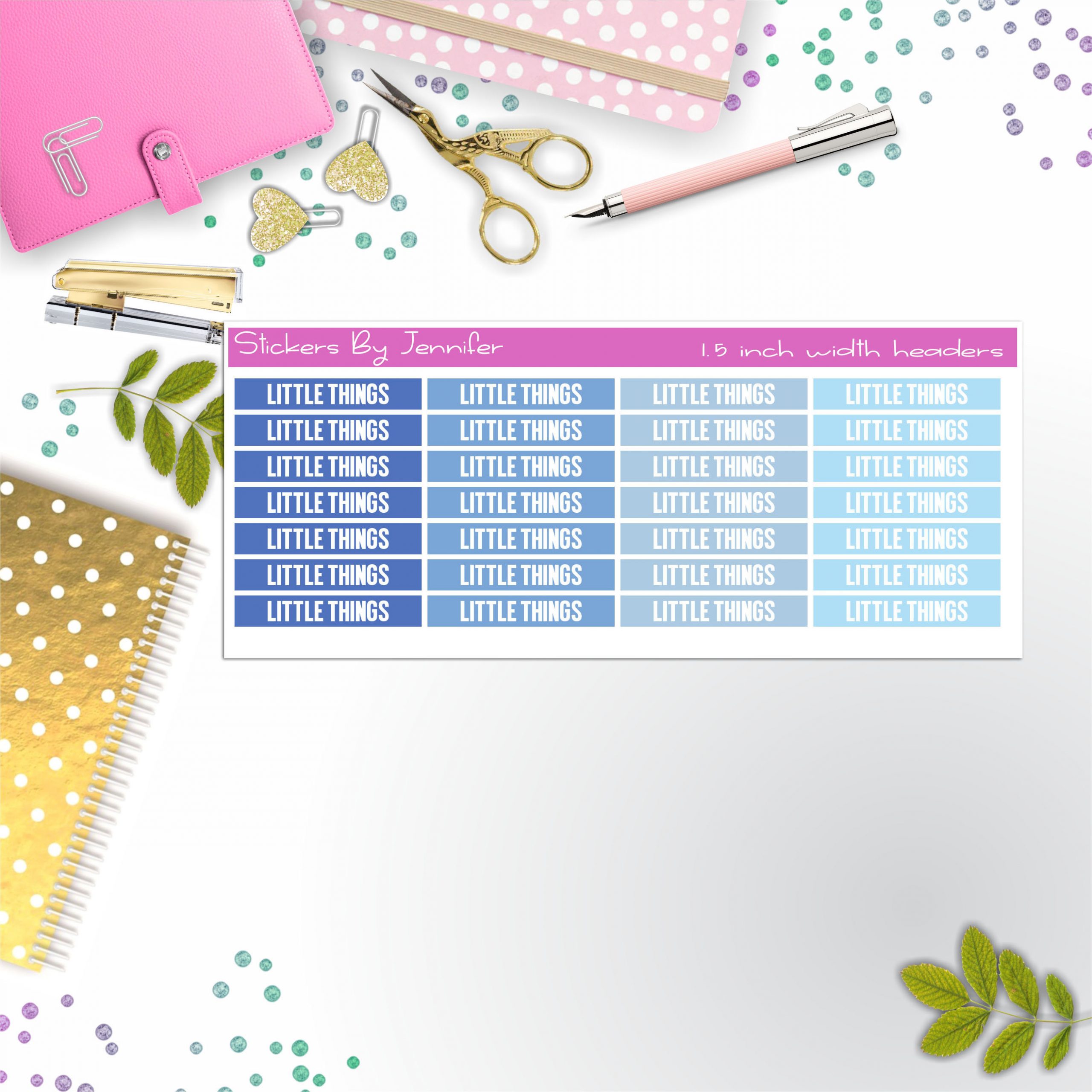 Little Things Planner Headers, Planner Stickers, Journal Stickers, Functional Planner Stickers, Stationary Stickers