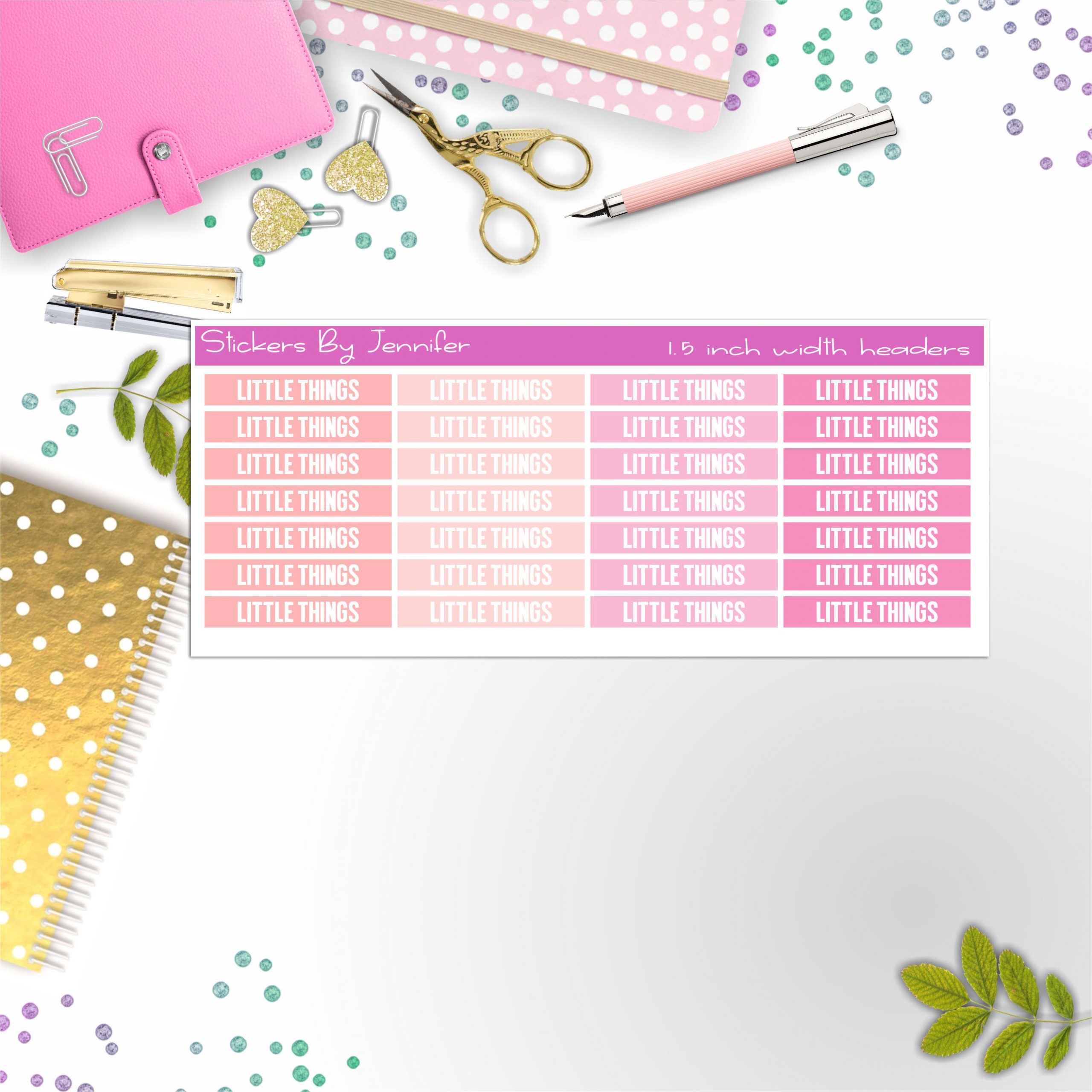 Little Things Planner Headers, Planner Stickers, Journal Stickers, Functional Planner Stickers, Stationary Stickers