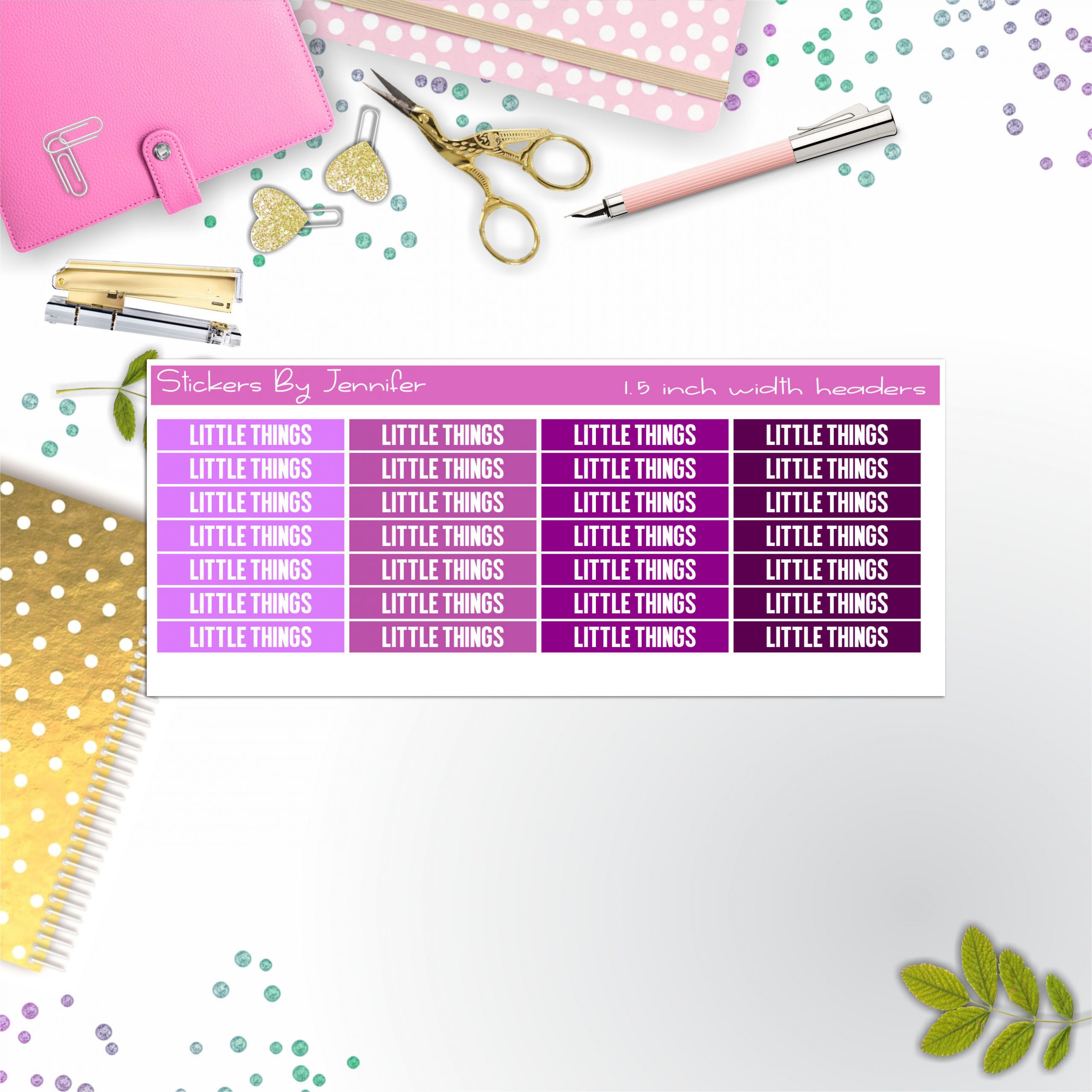 Little Things Planner Headers, Planner Stickers, Journal Stickers, Functional Planner Stickers, Stationary Stickers