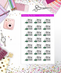 Mow Lawn Stickers, Planner Stickers, Journal Stickers, Functional Planner Stickers, Stationary Stickers
