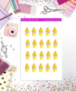 Mustard Stickers, Planner Stickers, Journal Stickers, Functional Planner Stickers, Stationary Stickers