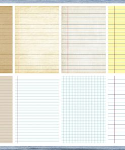 Notebook Paper Full Box Planner Stickers, Big Happy Planner, Erin Condren, Classic Happy Planner