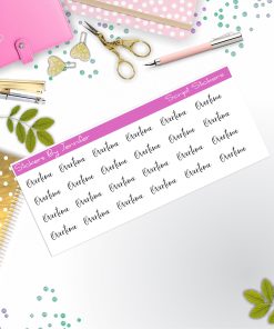 Overtime Script Stickers, Typography Stickers, Planner Stickers, Journal Stickers, Functional Planner Stickers, Stationary Stickers