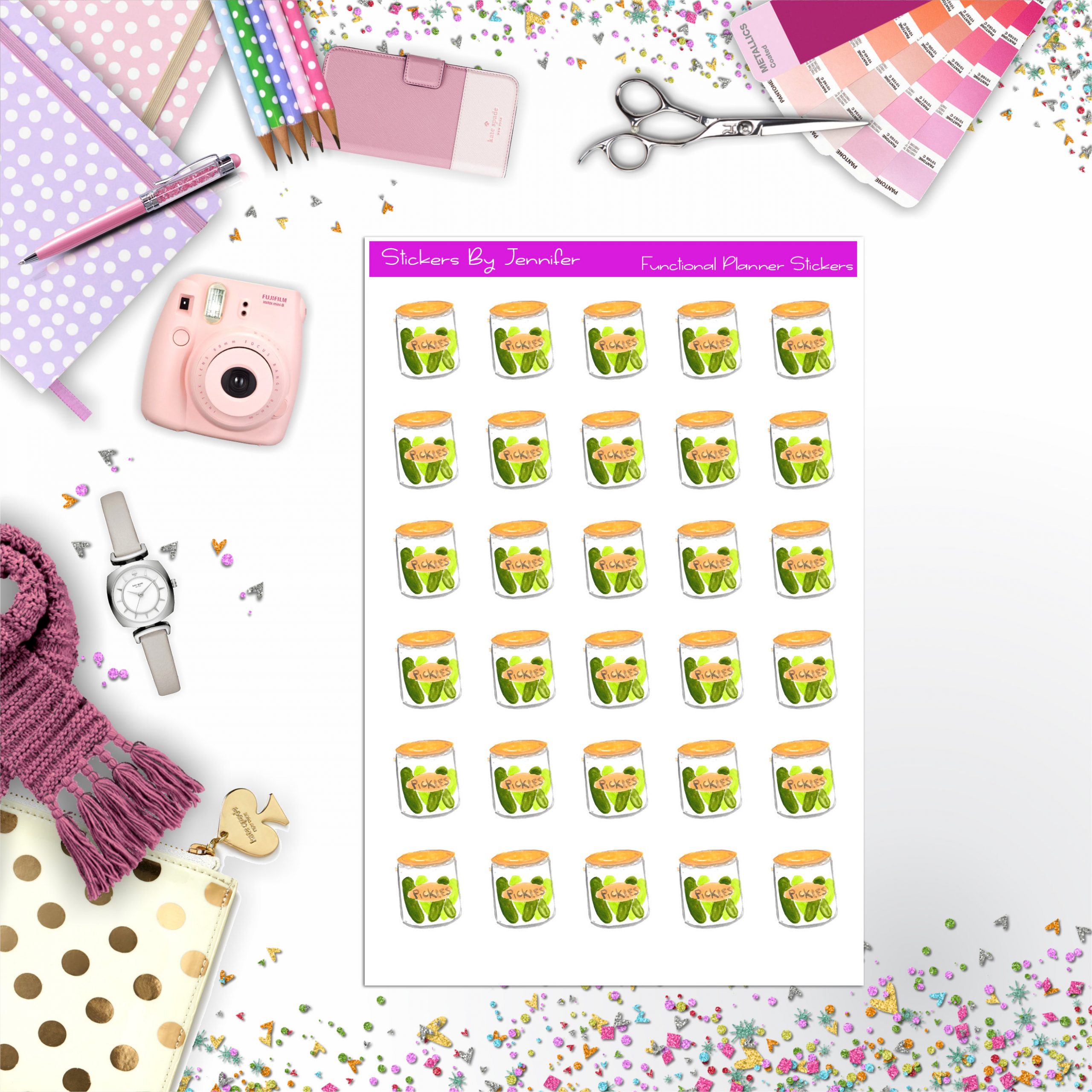 Pickles Stickers, Planner Stickers, Journal Stickers, Functional Planner Stickers, Stationary Stickers