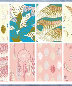 Pink Feathers Full Box Planner Stickers, Big Happy Planner, Erin Condren, Classic Happy Planner