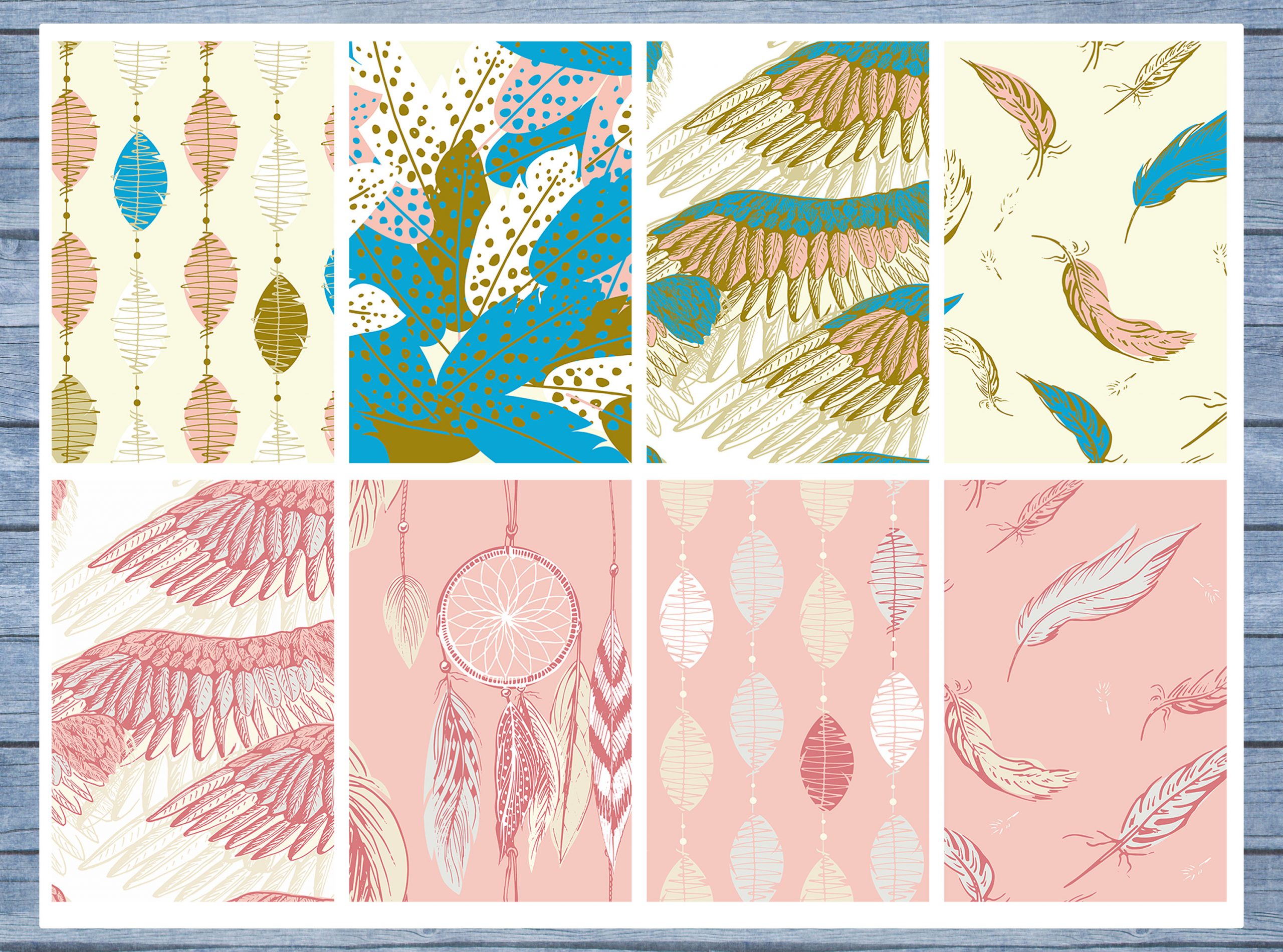 Pink Feathers Full Box Planner Stickers, Big Happy Planner, Erin Condren, Classic Happy Planner