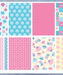 Pink Tea Time Full Box Planner Stickers, Big Happy Planner, Erin Condren, Classic Happy Planner