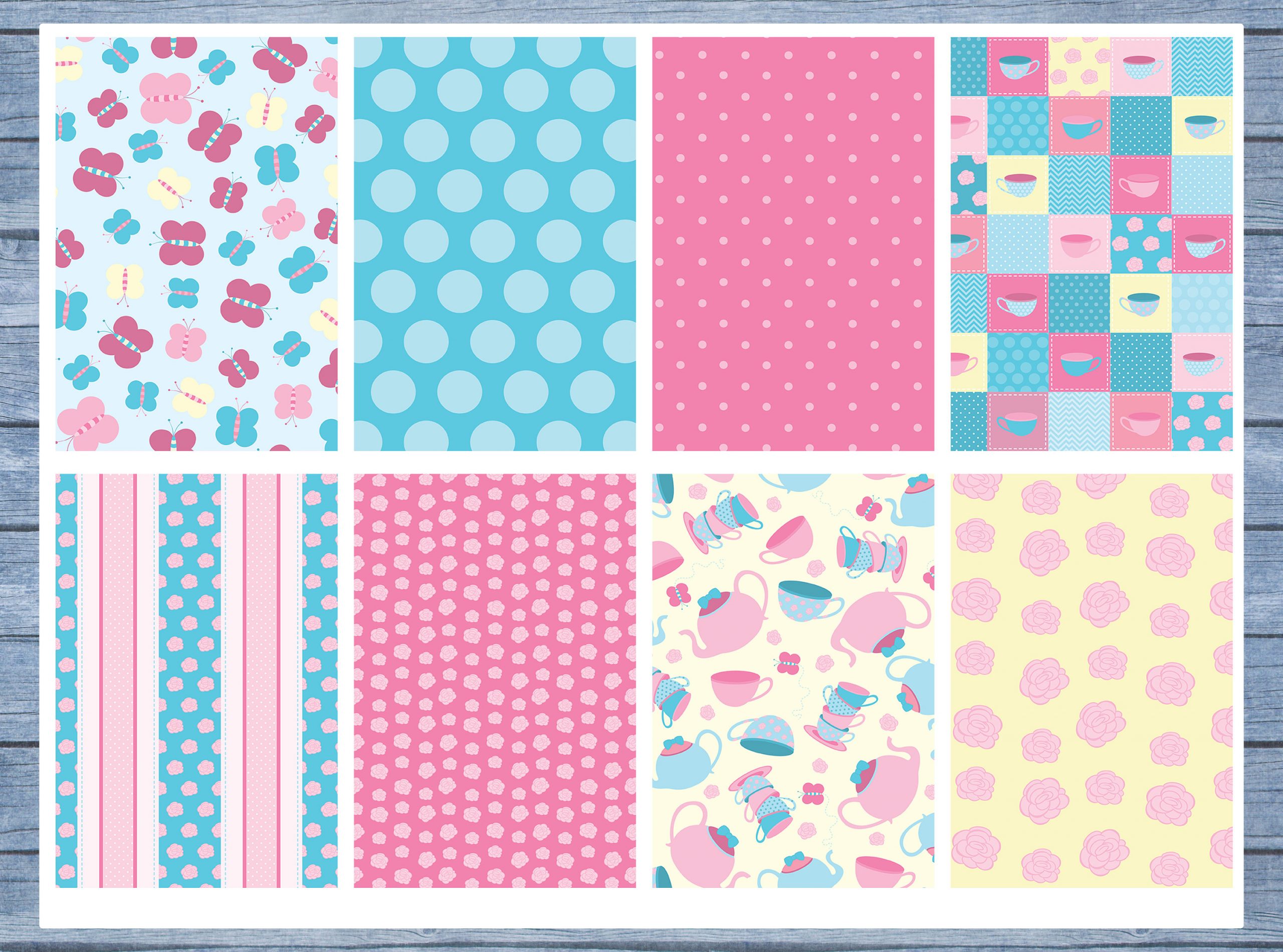 Pink Tea Time Full Box Planner Stickers, Big Happy Planner, Erin Condren, Classic Happy Planner