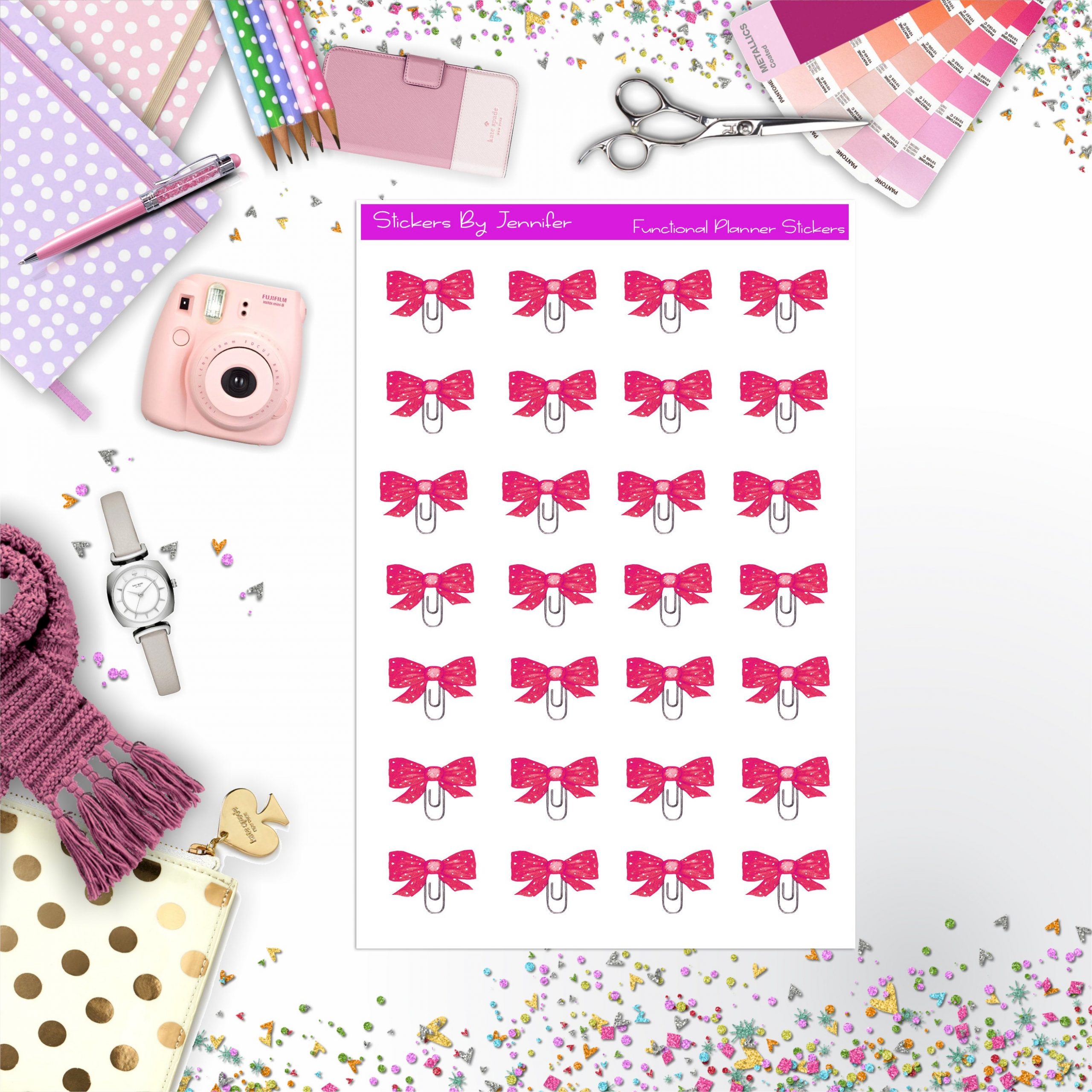 Planner Clips Stickers, Planner Stickers, Journal Stickers, Functional Planner Stickers, Stationary Stickers