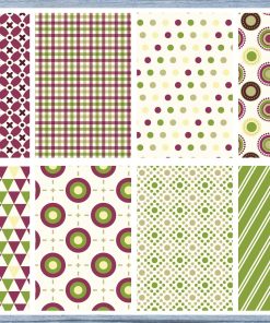 Purple Green Pattern Full Box Planner Stickers, Big Happy Planner, Erin Condren, Classic Happy Planner