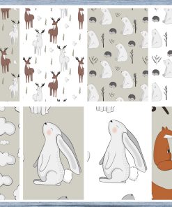 Rabbits And Deer Full Box Planner Stickers, Big Happy Planner, Erin Condren, Classic Happy Planner