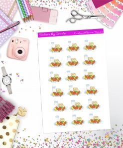 Santa Milk And Cookies Stickers, Planner Stickers, Journal Stickers, Functional Planner Stickers, Stationary Stickers