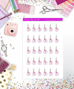 Scissors Stickers, Planner Stickers, Journal Stickers, Functional Planner Stickers, Stationary Stickers