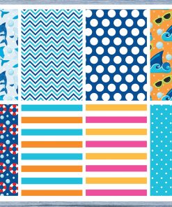 Shark Full Box Planner Stickers, Big Happy Planner, Erin Condren, Classic Happy Planner