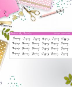 Shopping Script Stickers, Typography Stickers, Planner Stickers, Journal Stickers, Functional Planner Stickers, Stationary Stickers
