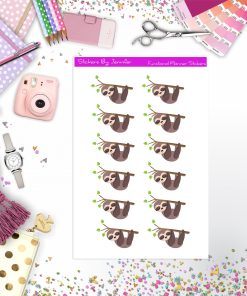 Sloth Stickers, Planner Stickers, Journal Stickers, Functional Planner Stickers, Stationary Stickers