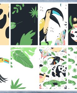 Sloths Jungle Full Box Planner Stickers, Big Happy Planner, Erin Condren, Classic Happy Planner