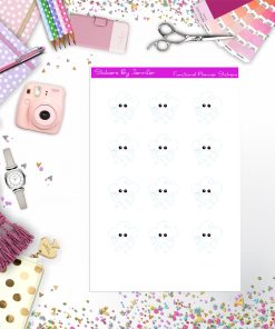 Snow Clouds Weather Stickers, Planner Stickers, Journal Stickers, Functional Planner Stickers, Stationary Stickers