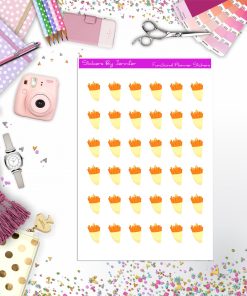 Sweet Potato Fries Stickers, Planner Stickers, Journal Stickers, Functional Planner Stickers, Stationary Stickers