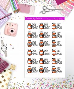 Take Vitamins Stickers, Planner Stickers, Journal Stickers, Functional Planner Stickers, Stationary Stickers