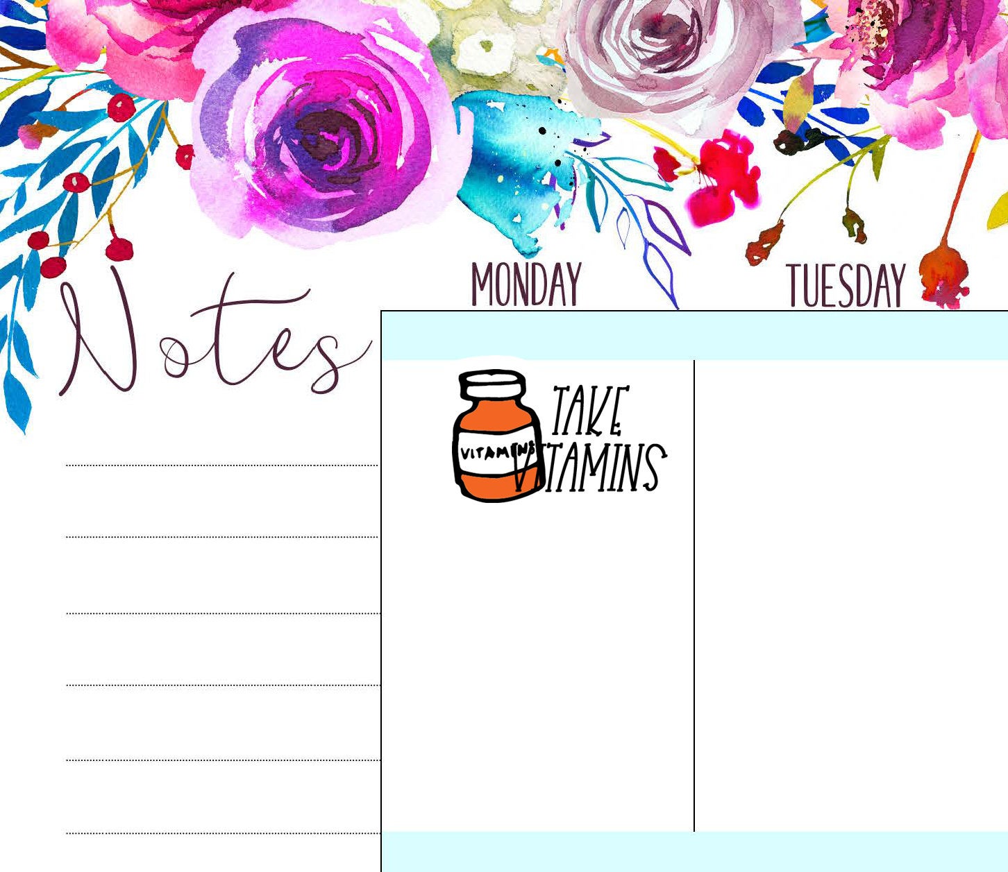 Take Vitamins Stickers, Planner Stickers, Journal Stickers, Functional Planner Stickers, Stationary Stickers - Image 3