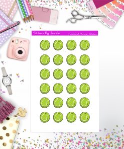 Tennis Ball Stickers, Planner Stickers, Journal Stickers, Functional Planner Stickers, Stationary Stickers